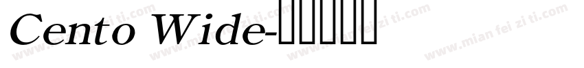 Cento Wide字体转换